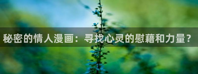 歪歪韩漫画：秘密的情人漫画：寻找心灵的慰藉和力量？